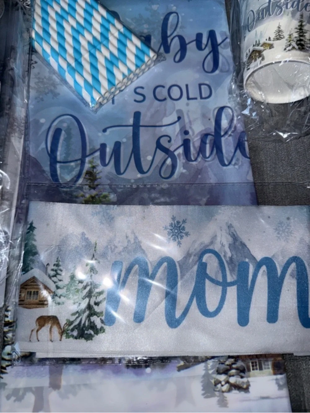 Winter Blue 'Baby It's Cold Outside' Baby Shower Party Kit